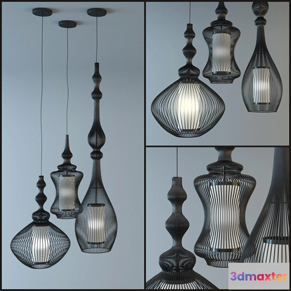 1655284 - lighting - Modern LED chandeliers 3D Max