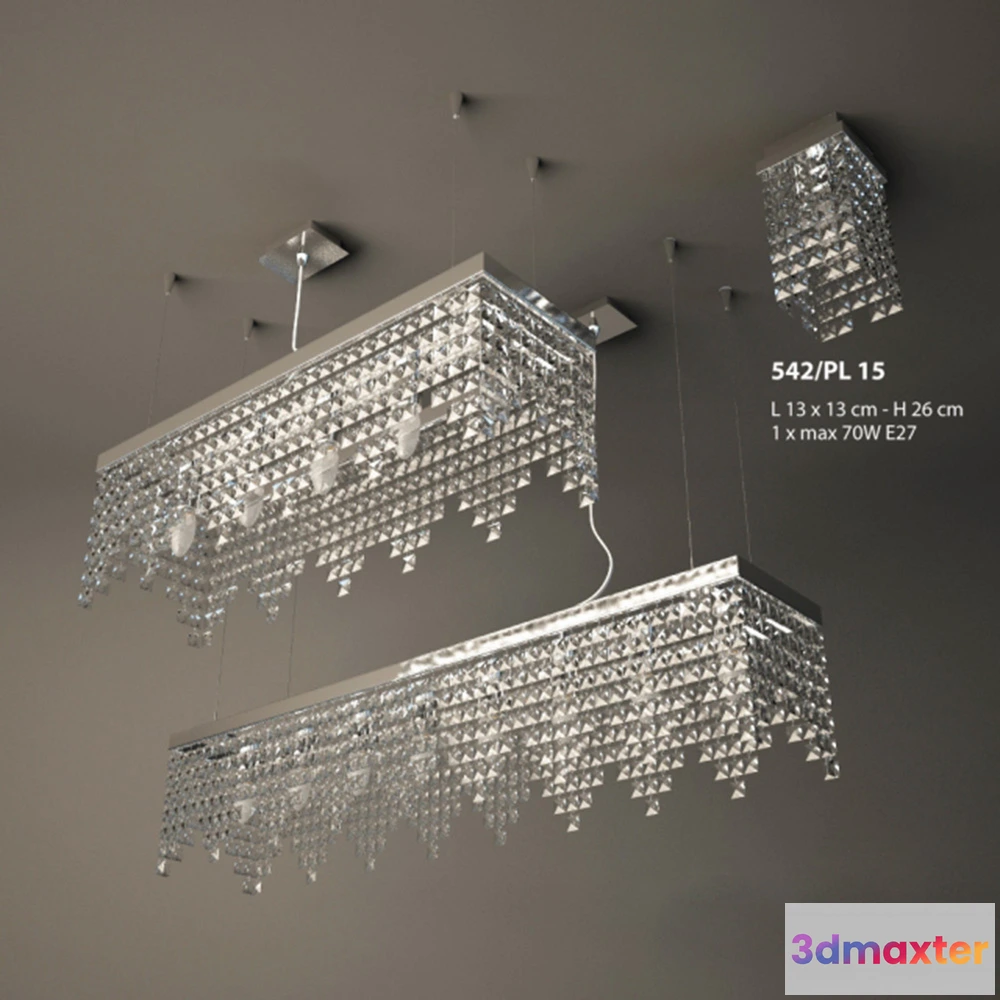 1655310 - lighting - Braga crystal pendant chandelier 3D Max
