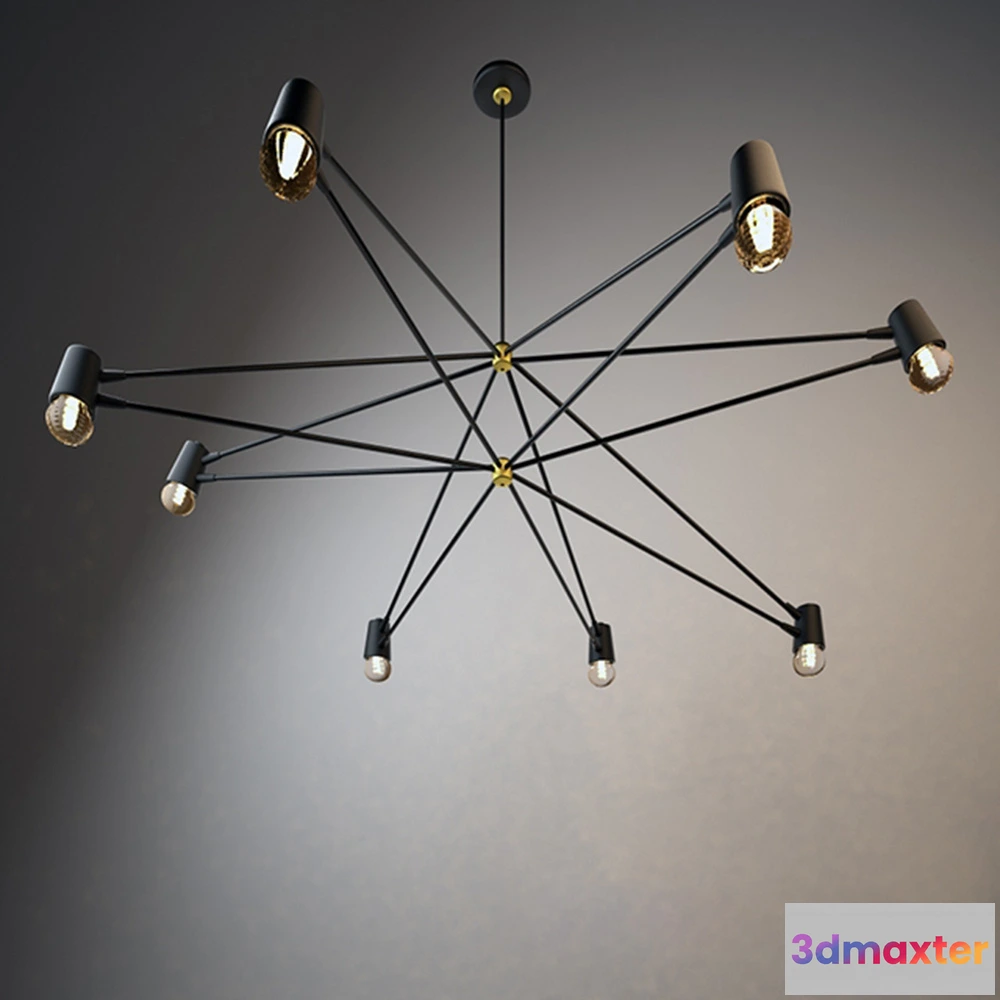 1655340 - lighting - Chandelier Arm Cord Chandelier 3D Max