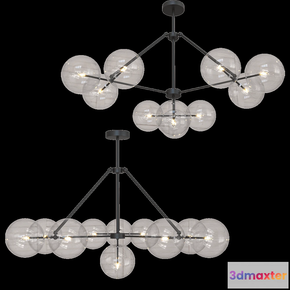 1655466 - Vele Luce - Chandelier Universo VL2052L10 3D Max