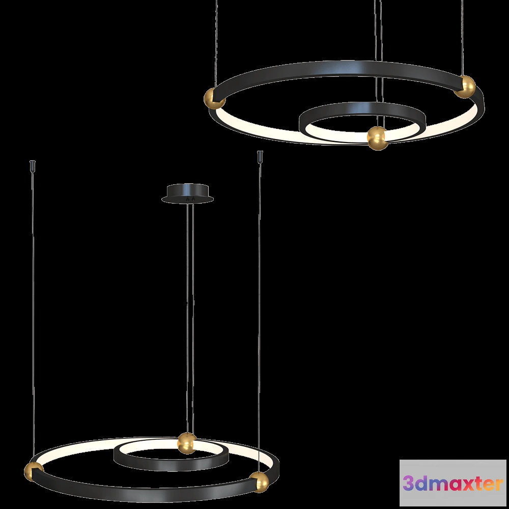 1655486 - Vele Luce - Pendant lamp Atomo VL7252P12 3D Max