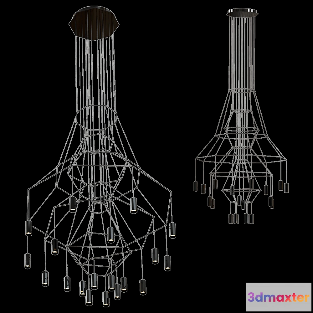 1655592 - Vibia - Chandelier Wireflow - 0315 3D Max