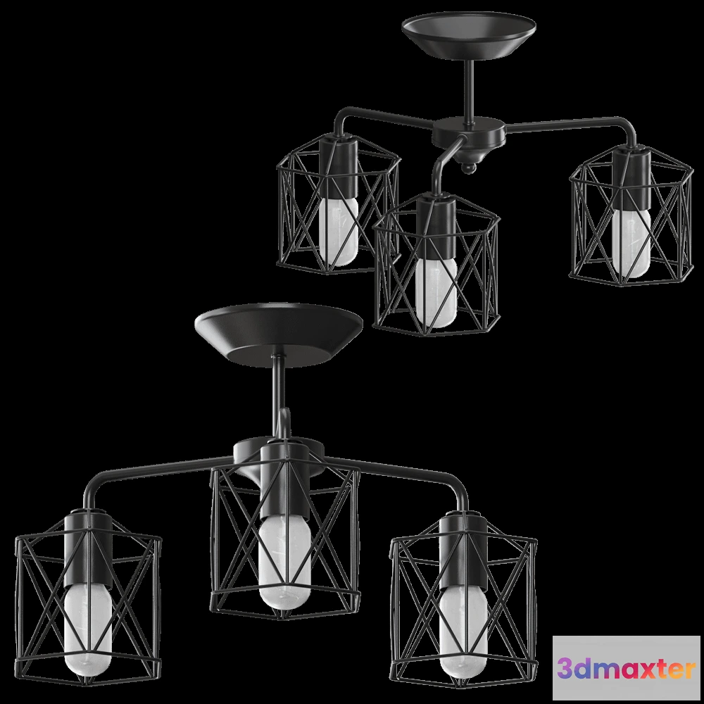 1655654 - Vitaluce - Chandelier V4382-1-3PL 3D Max