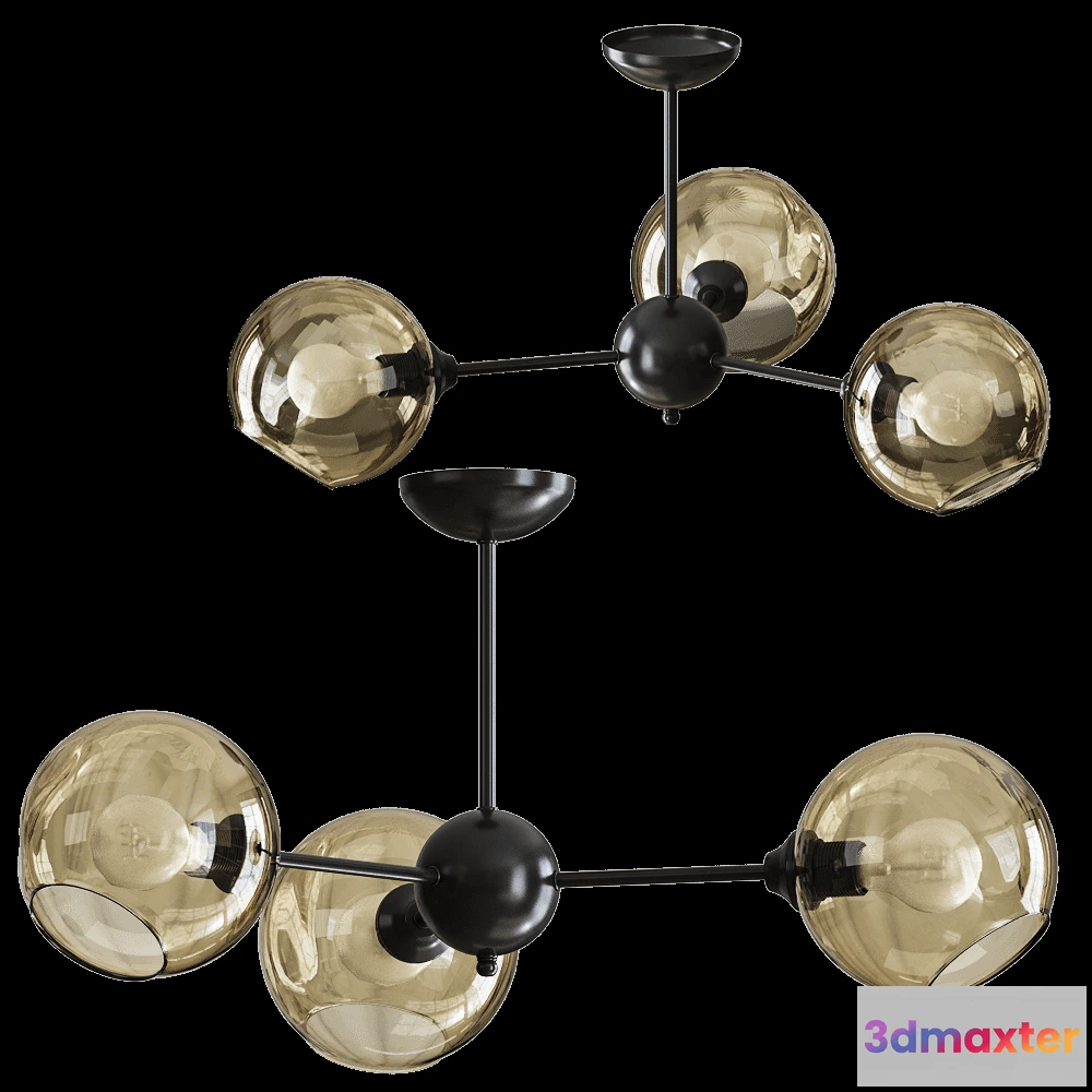1655686 - Vitaluce - Chandelier V4321-3PL 3D Max