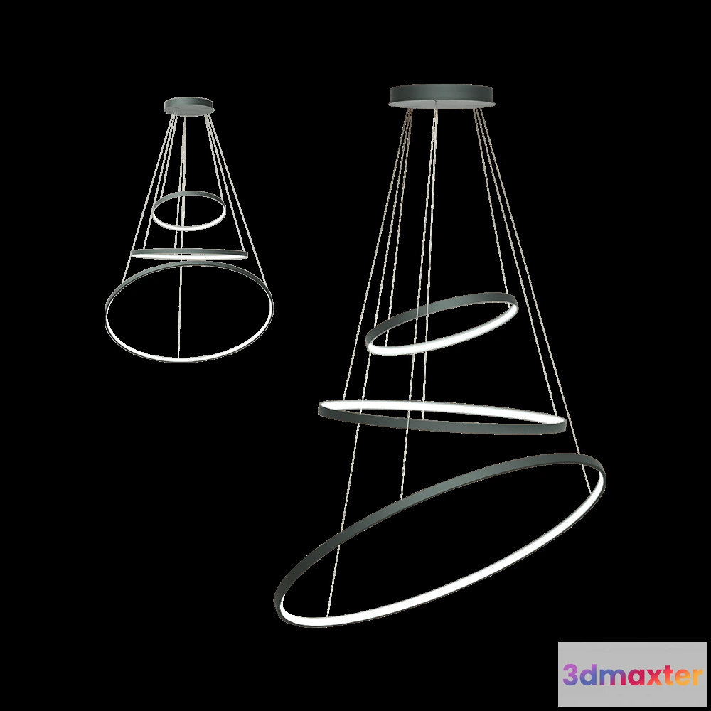 1655794 - Zava - Ceiling lamp RINGS ORIZZONTALE 3D Max