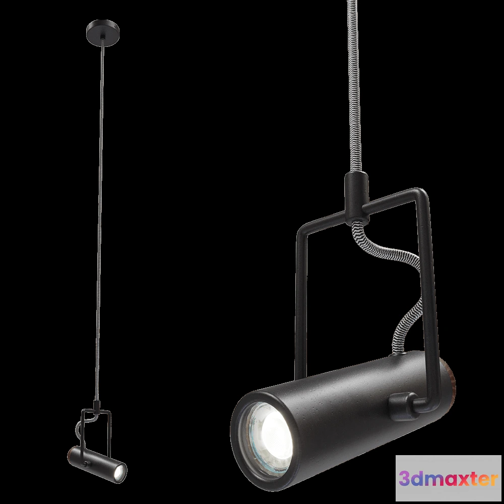 1655850 - Zuiver Group   - Pendant lamp Marlon black 3D Max