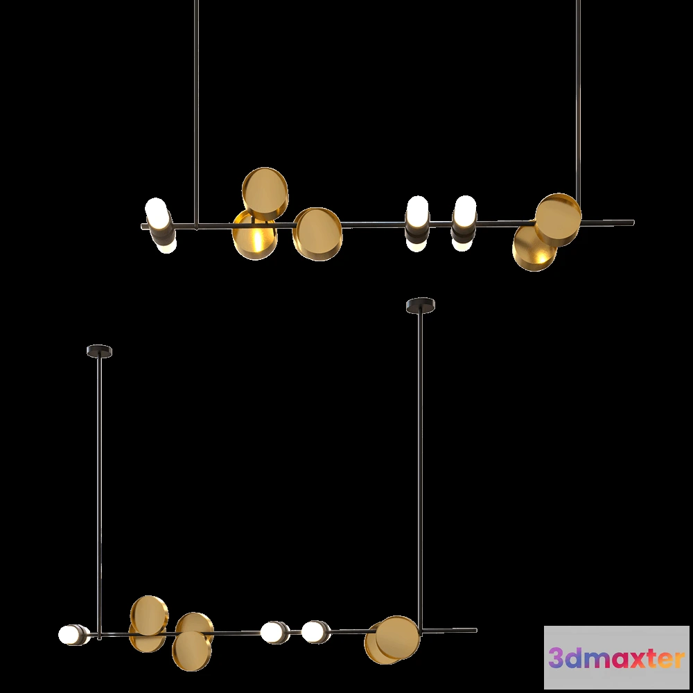 1655860 - ZZOK - Chandelier Milosh tendence 0871CL-9BK 3D Max