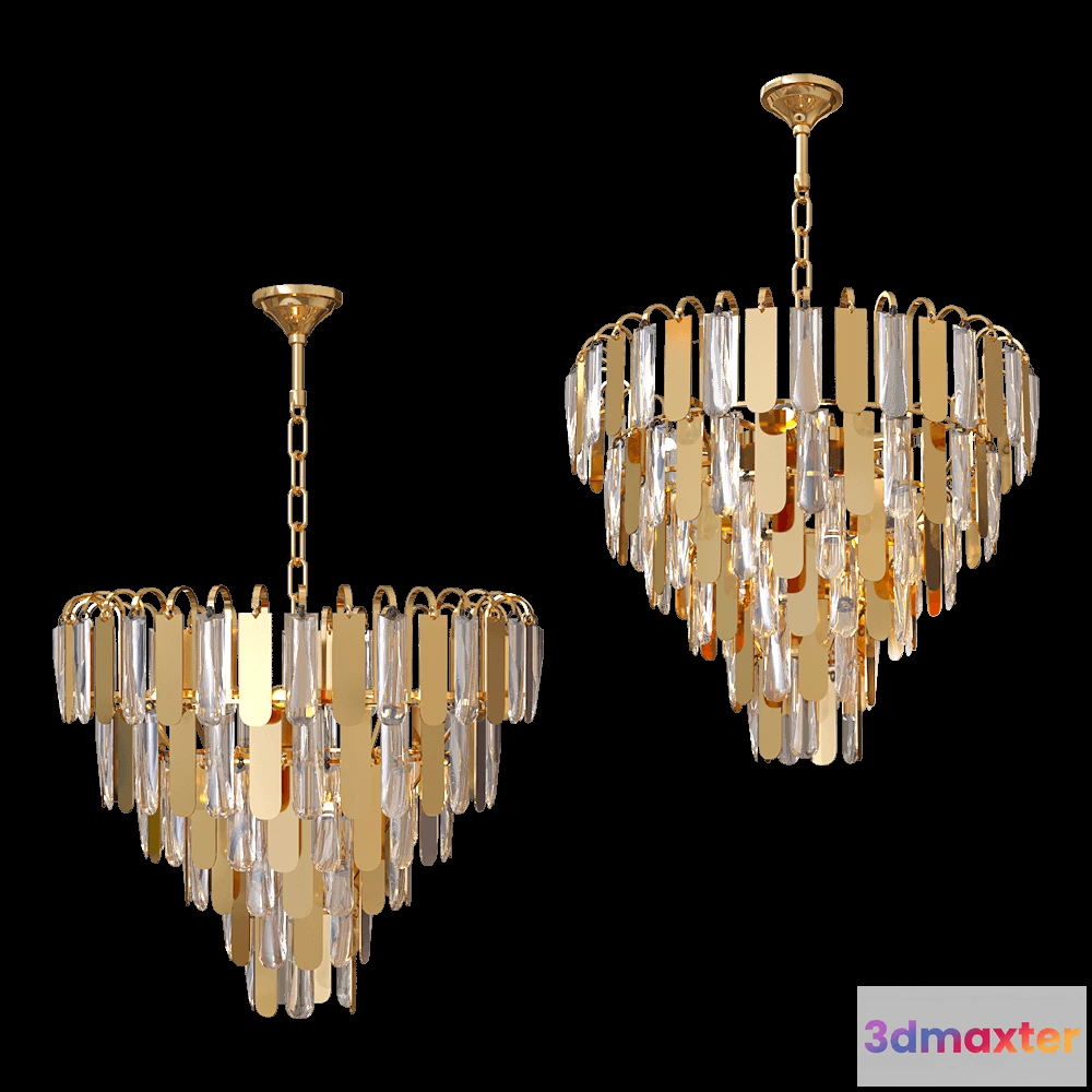 1655864 - ZZOK - Chandelier Milosh 0632CL-8GD 3D Max