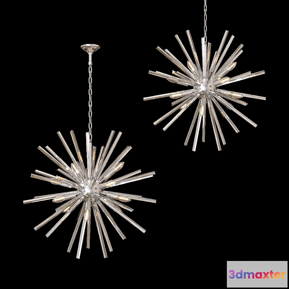 1655874 - ZZOK - Chandelier Milosh tendence 0860CL-12CH 3D Max