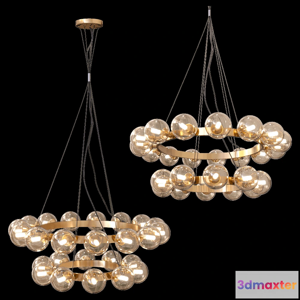 1655886 - ZZOK - Chandelier Milosh tendence 0791CL-25GD 3D Max