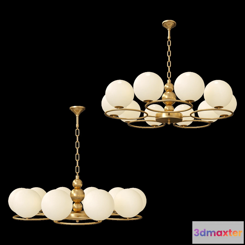 1655892 - ZZOK - Chandelier Milosh tendence 0746CL-10GD 3D Max