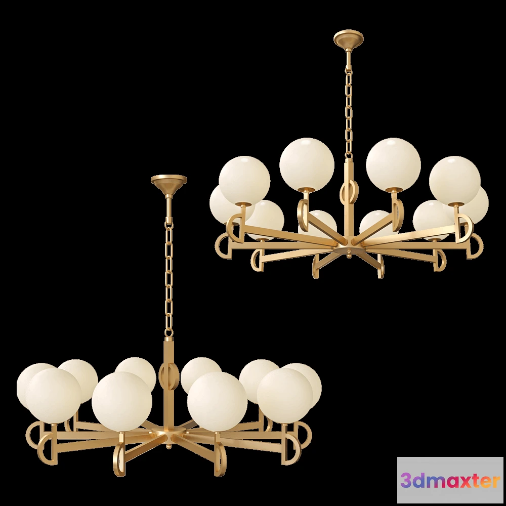 1655894 - ZZOK - Chandelier Milosh tendence 0746CL-10GD 3D Max