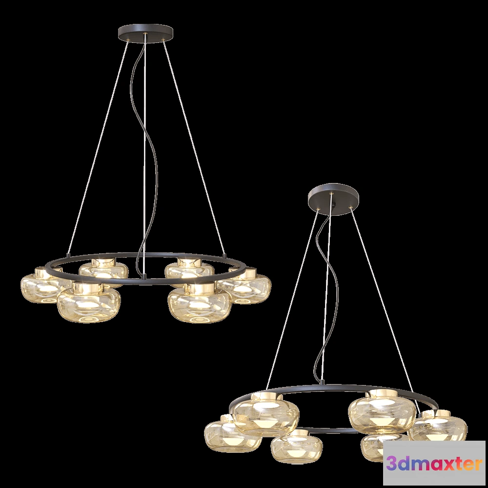 1655900 - ZZOK - Chandelier Milosh tendence 0702CL-6BK 3D Max