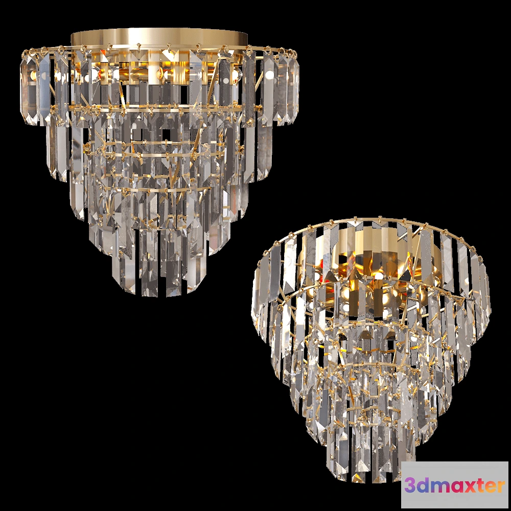 1655904 - ZZOK - Chandelier Milosh 0679CL-14GD 3D Max