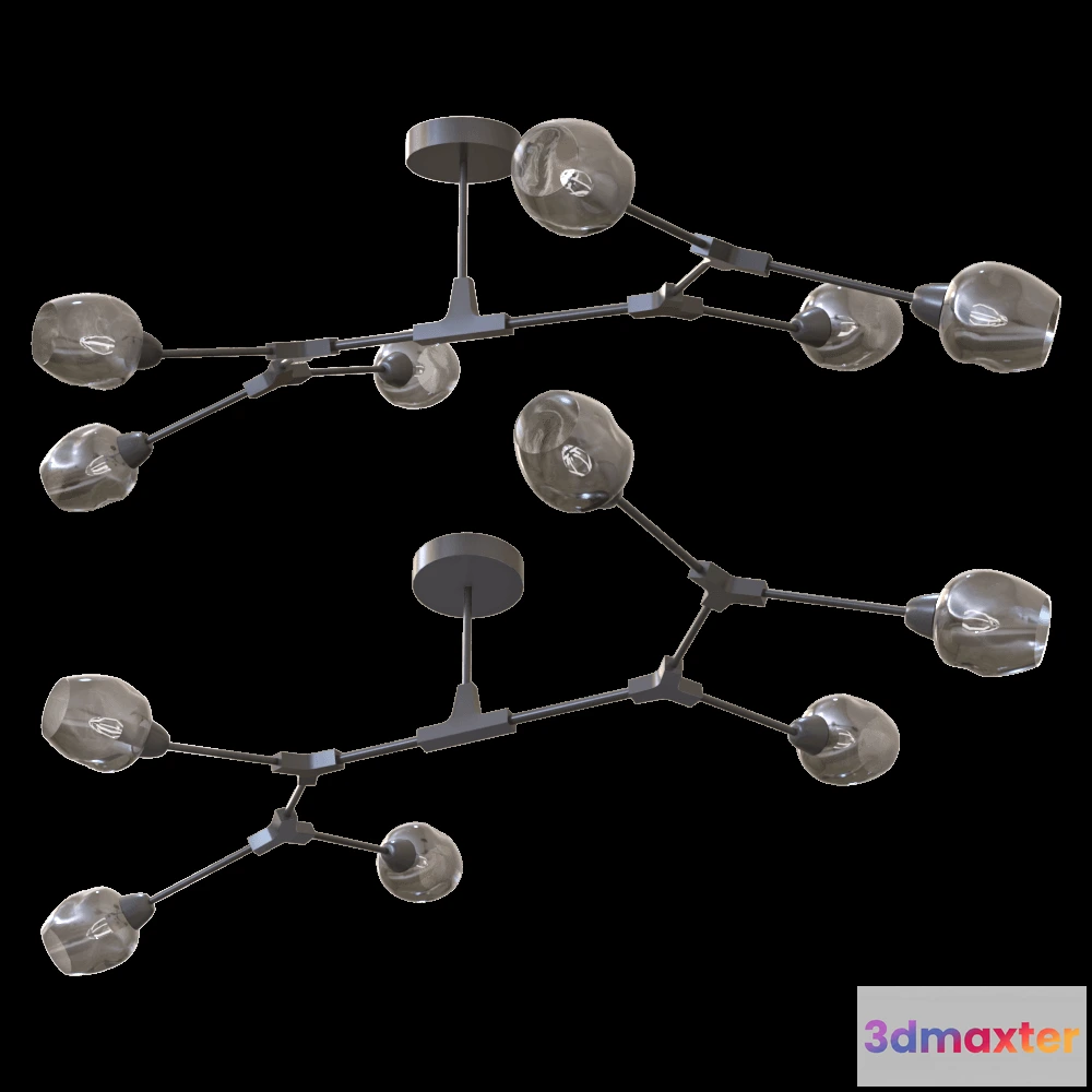 1655914 - ZZOK - Chandelier Milosh 0589CL-8BK 3D Max