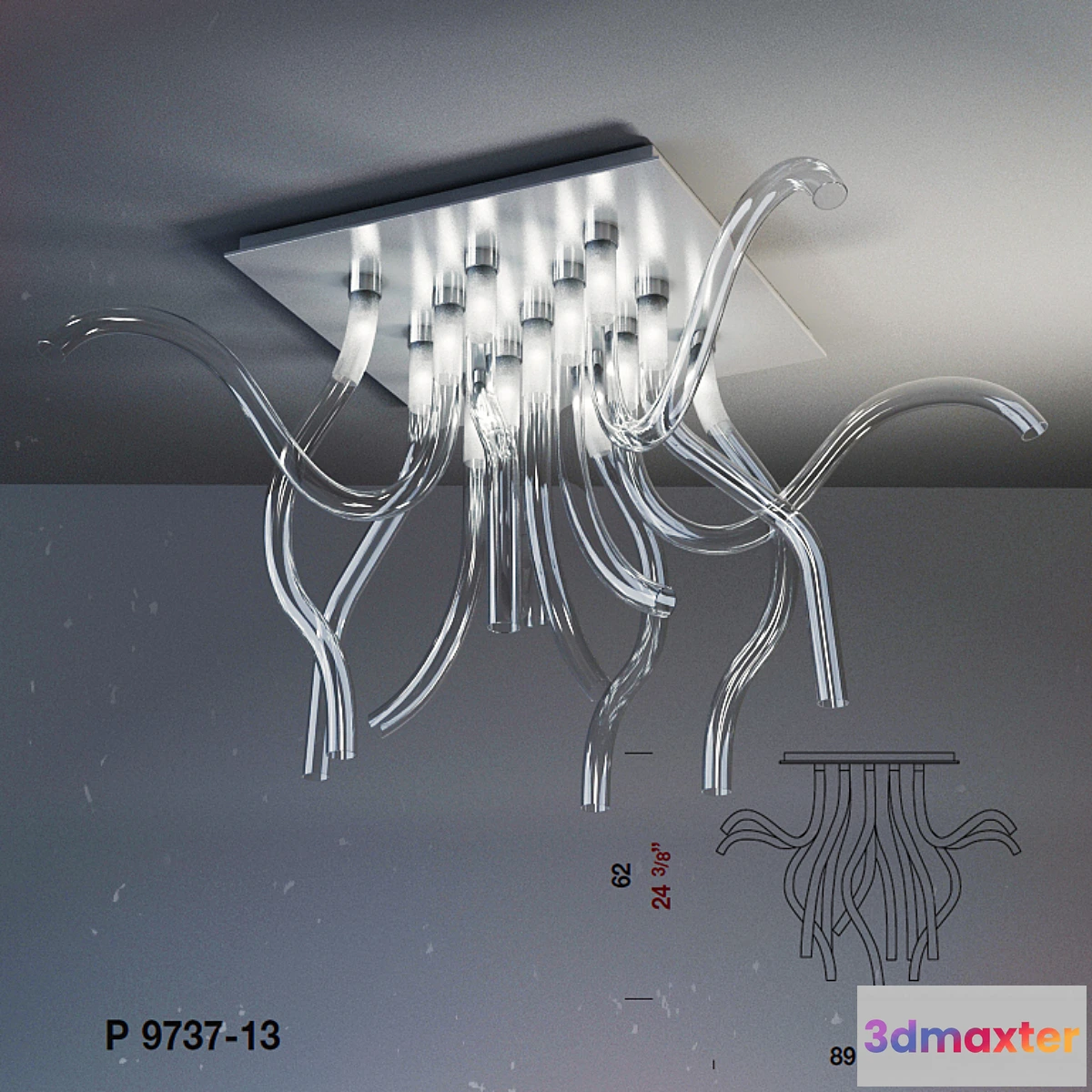 627961 - Set of 2 lamps PANZERI WAVE