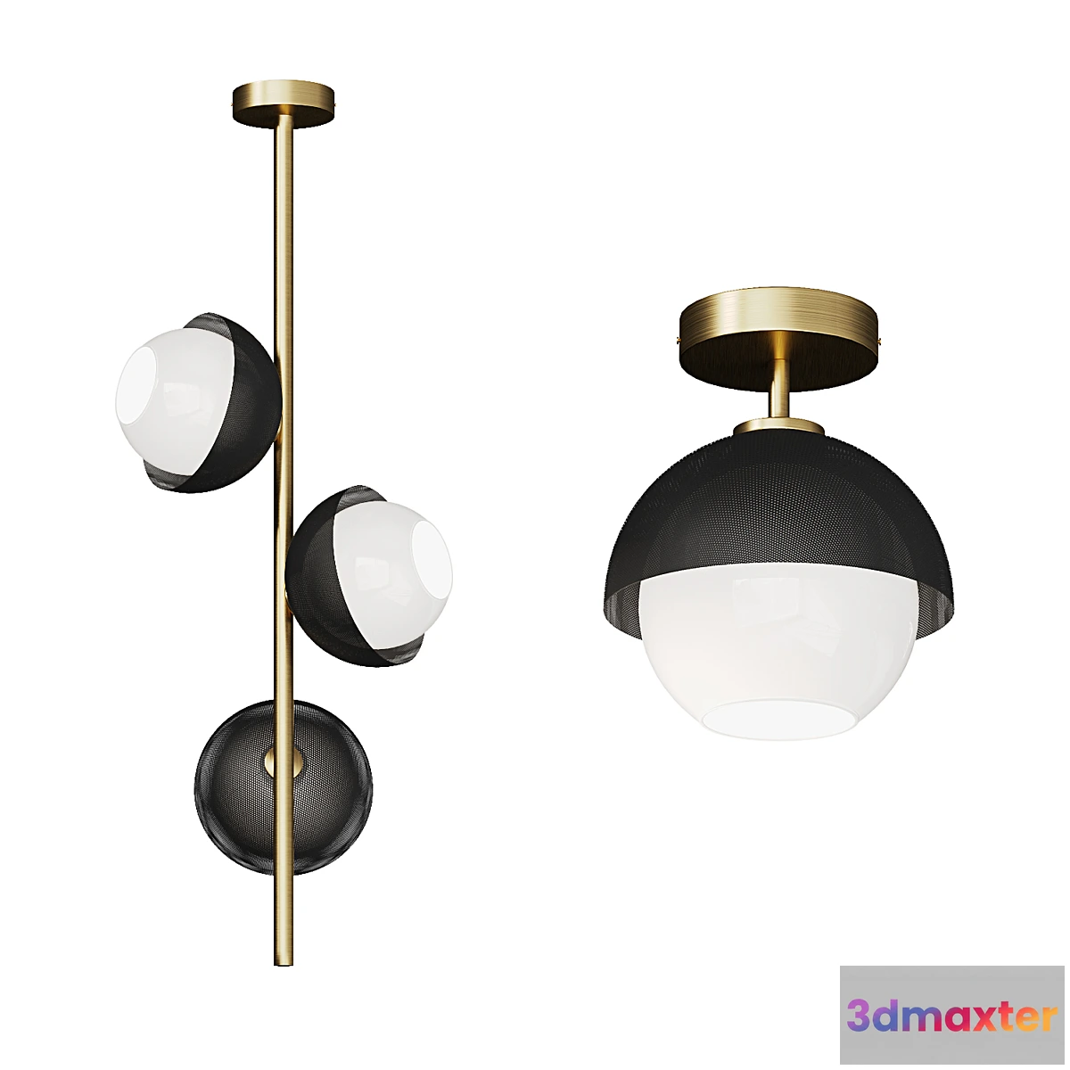 838812 - Ceiling lamp with metal frame CRAIG