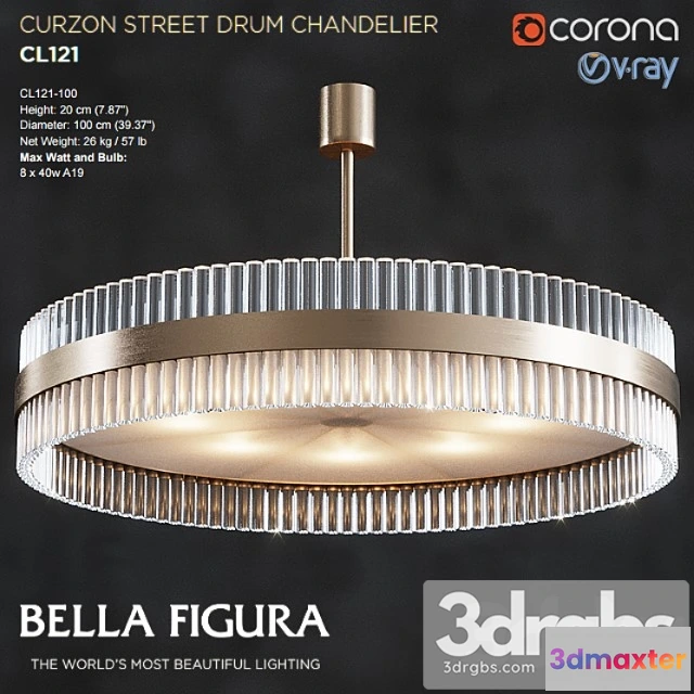 982044 - Curzon Street Drum Chandelier Cl121 100
