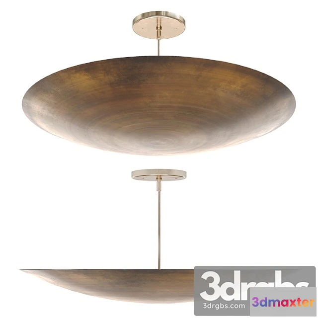 982182 - Large Alta Brass Dome Chandelier By Lawson Fenning