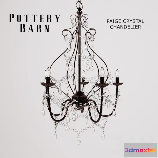 1089538 - Pottery Barn Paige Crystal Chandelier - 223095