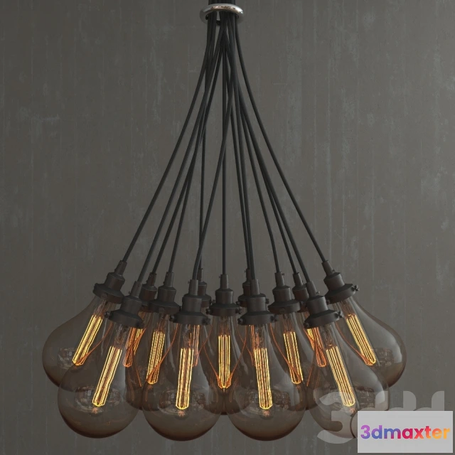 1090310 - RH TEARDROP GLASS FILAMENT CHANDELIER - 223867