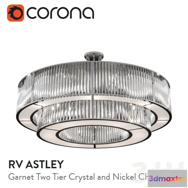 1090810 - RV Astley - Garnet Two Tier Crystal and Nickel Chandelier - 224367