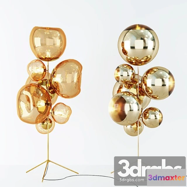 1044838 - Ball stand chandelier gold
