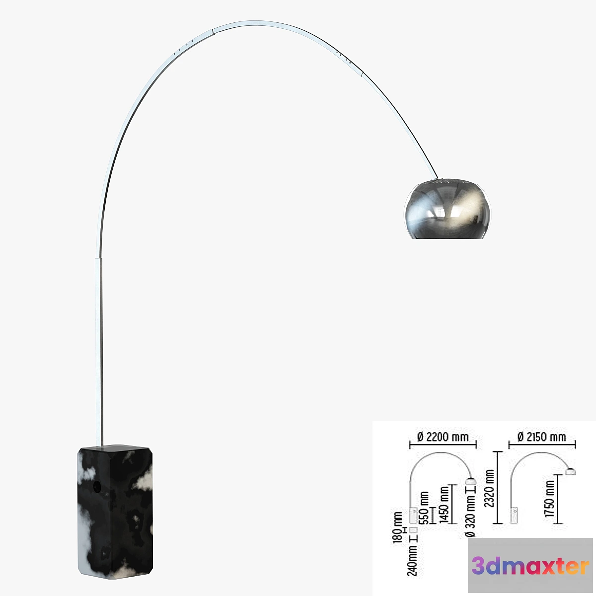 1281120 - Floor lamp FLOS Arco 3D Max