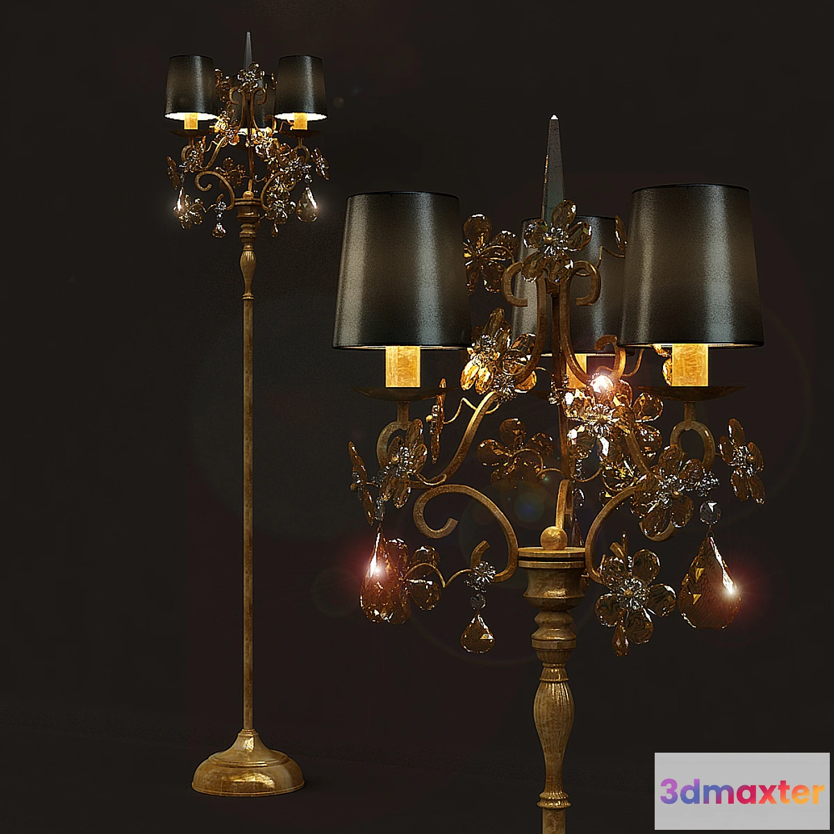 1285494 - Floor lamp Masiero FIORE DI FOGLIA STL3 3D Max