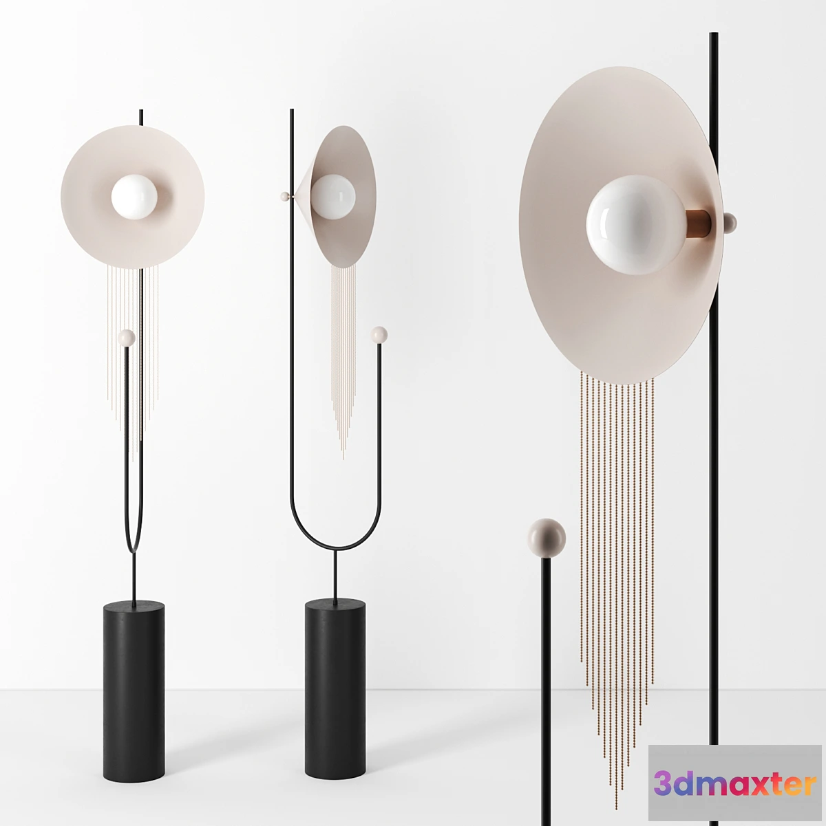 1294215 - Floor Lamp With Hair by Adir Yakobi 3D Max