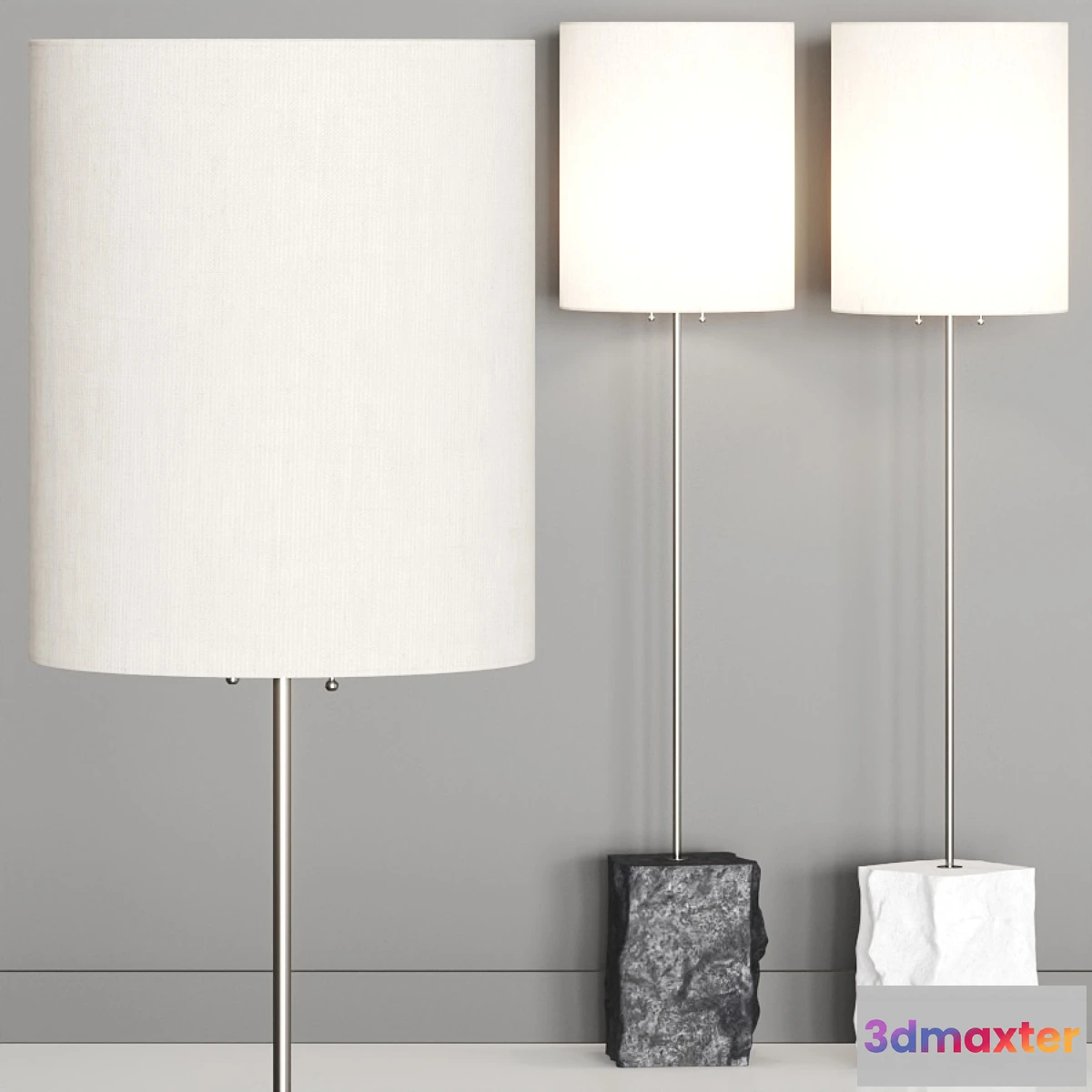 1294659 - CB2 Raw Marble Floor Lamp - No.2 3D Max