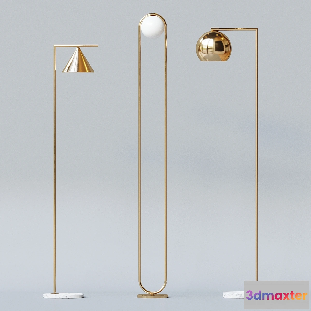 1298889 - Loft Concept Floor Lamps set 3D Max