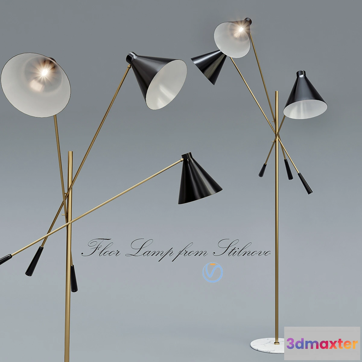 1300049 - Floor Lamp from Stilnovo 3D Max