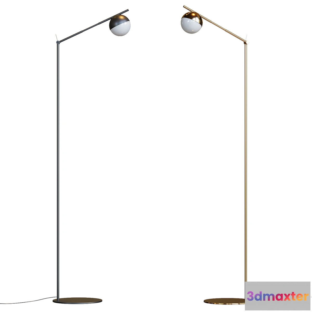 1300679 - Contina Swing Arm Floor Lamp 3D Max