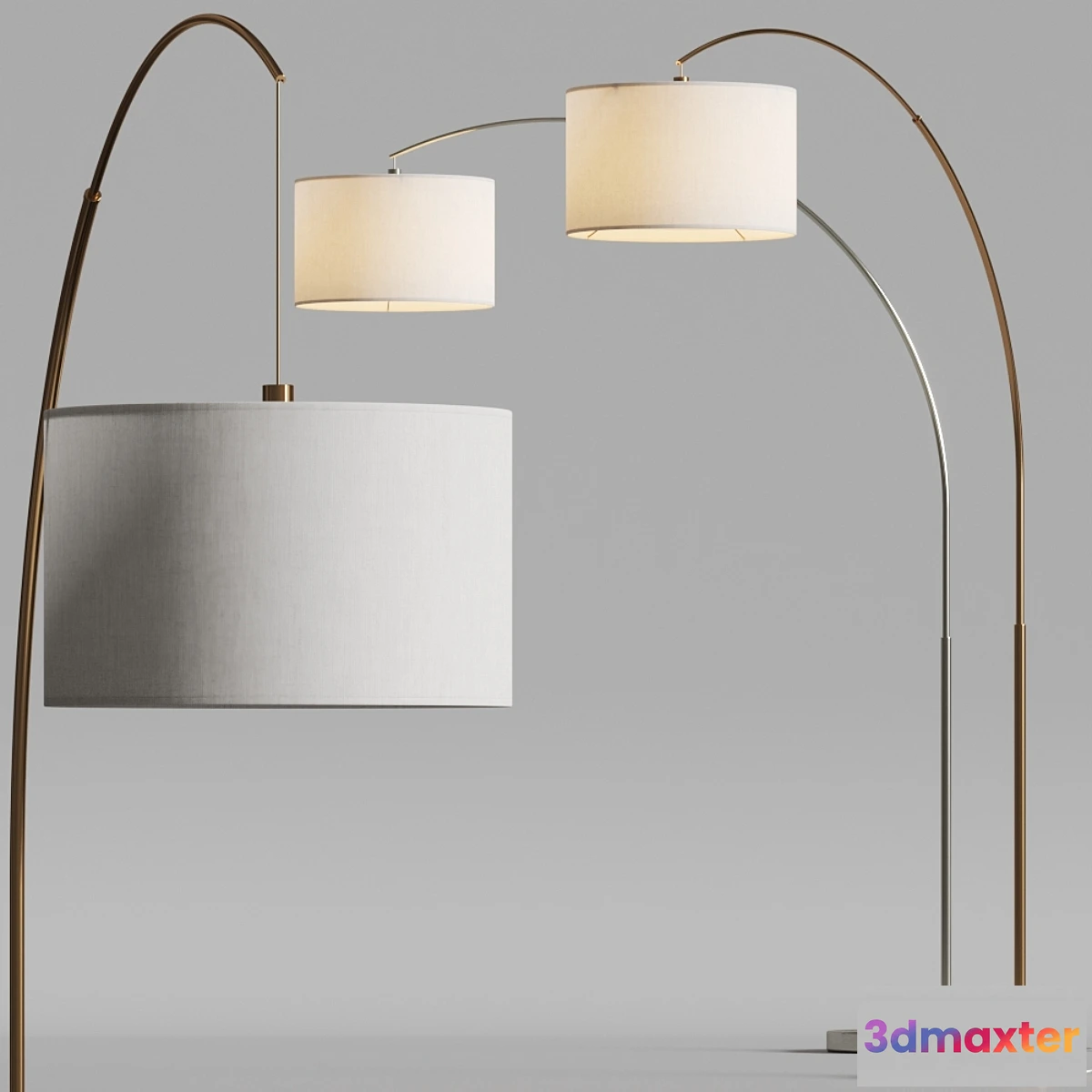 1308220 - CB2 Big Dipper Arc Floor Lamps 3D Max