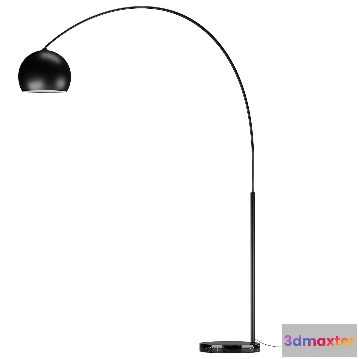 1312187 - Black floor lamp Crescent 3D Max