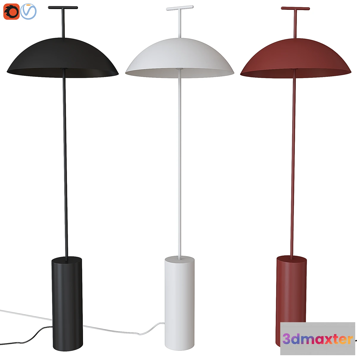 1324465 - Floor lamp Kartell Geen-A - No.3 3D Max