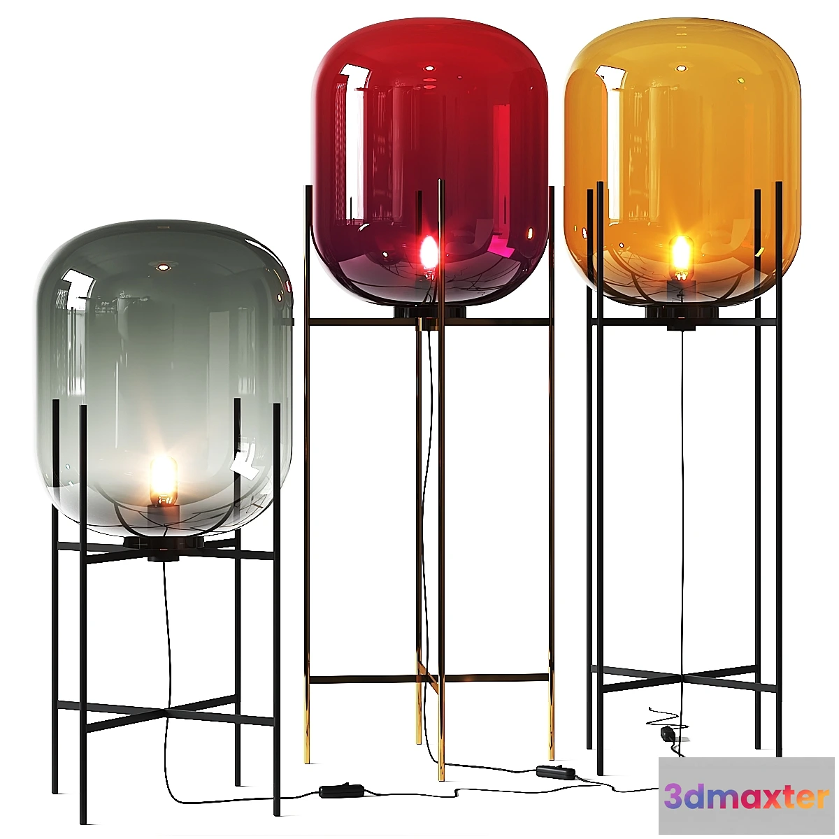 1326144 - Oda Stripes Large Pulpo Floor Lamp 3D Max