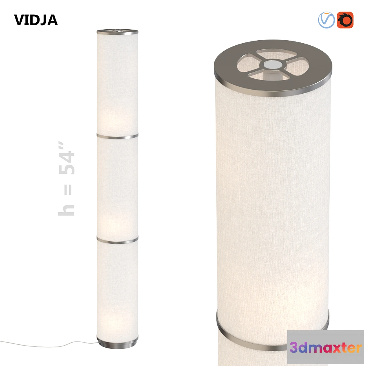 1326521 - IKEA Floor Lamp VIDJA 3D Max