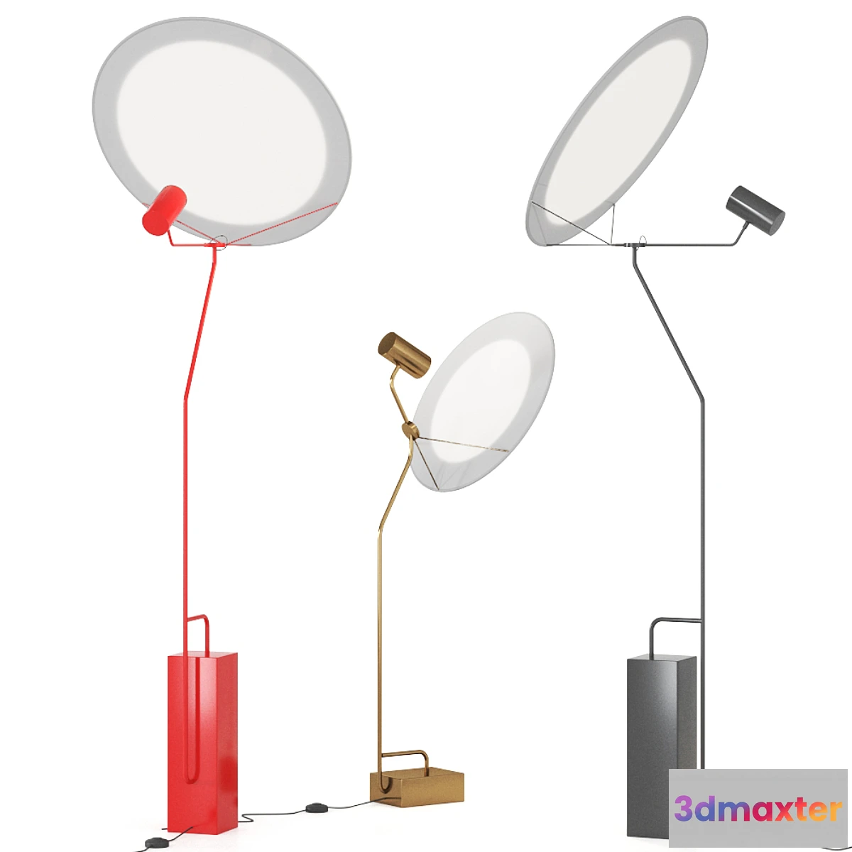 1332013 - Full Moon Floor Lamp by Cedric Ragot for Roche Bobois 3D Max