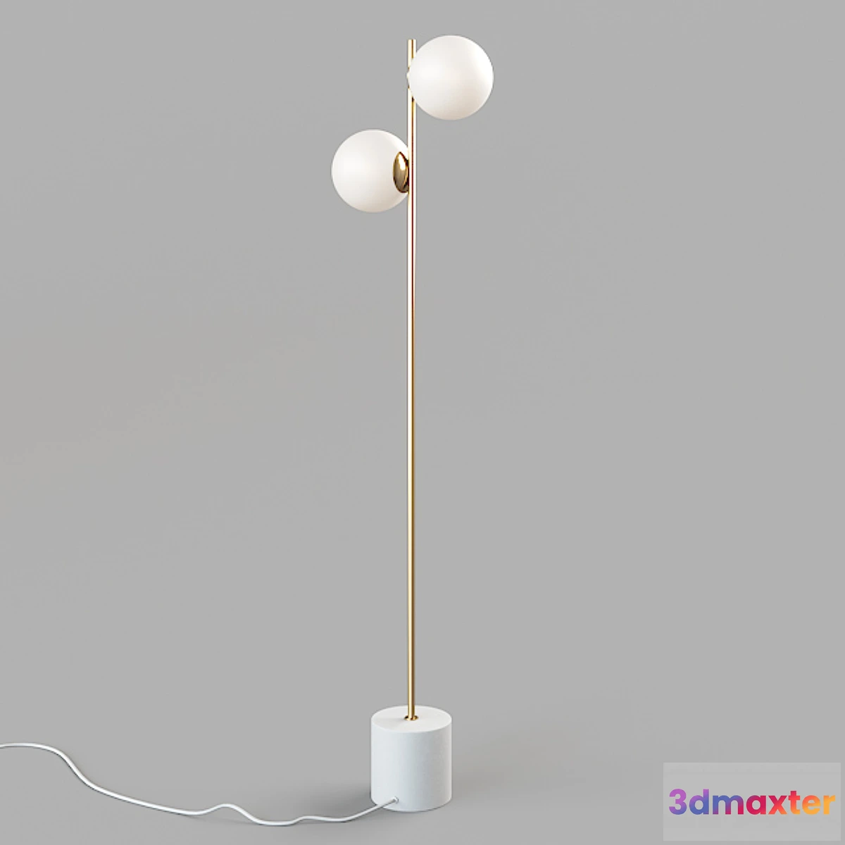 1340035 - West Elm Sphere + Stem Floor Lamp - Brass 3D Max