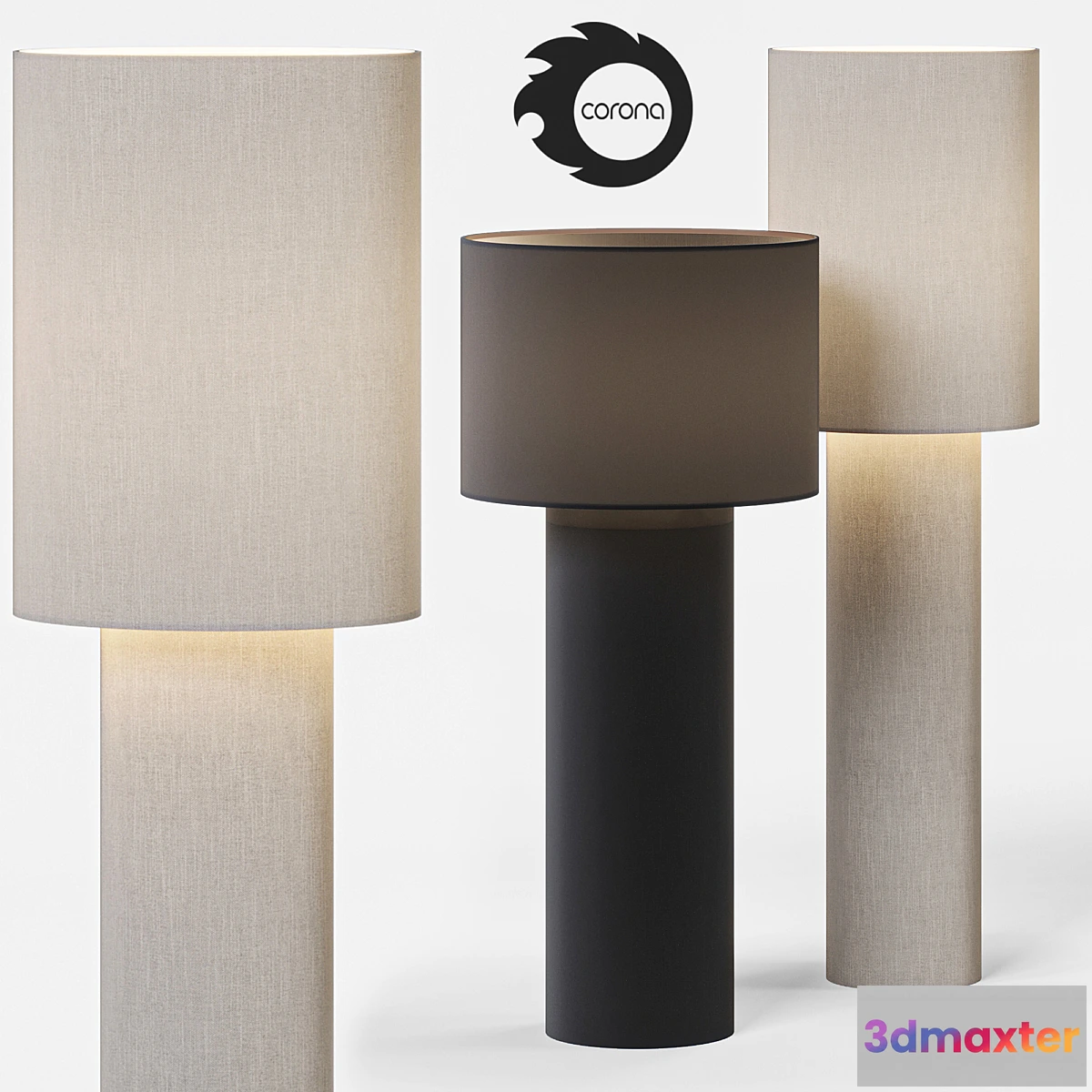 1340424 - Foscarini for Diesel Pipe Floor Lamps - No.2 3D Max