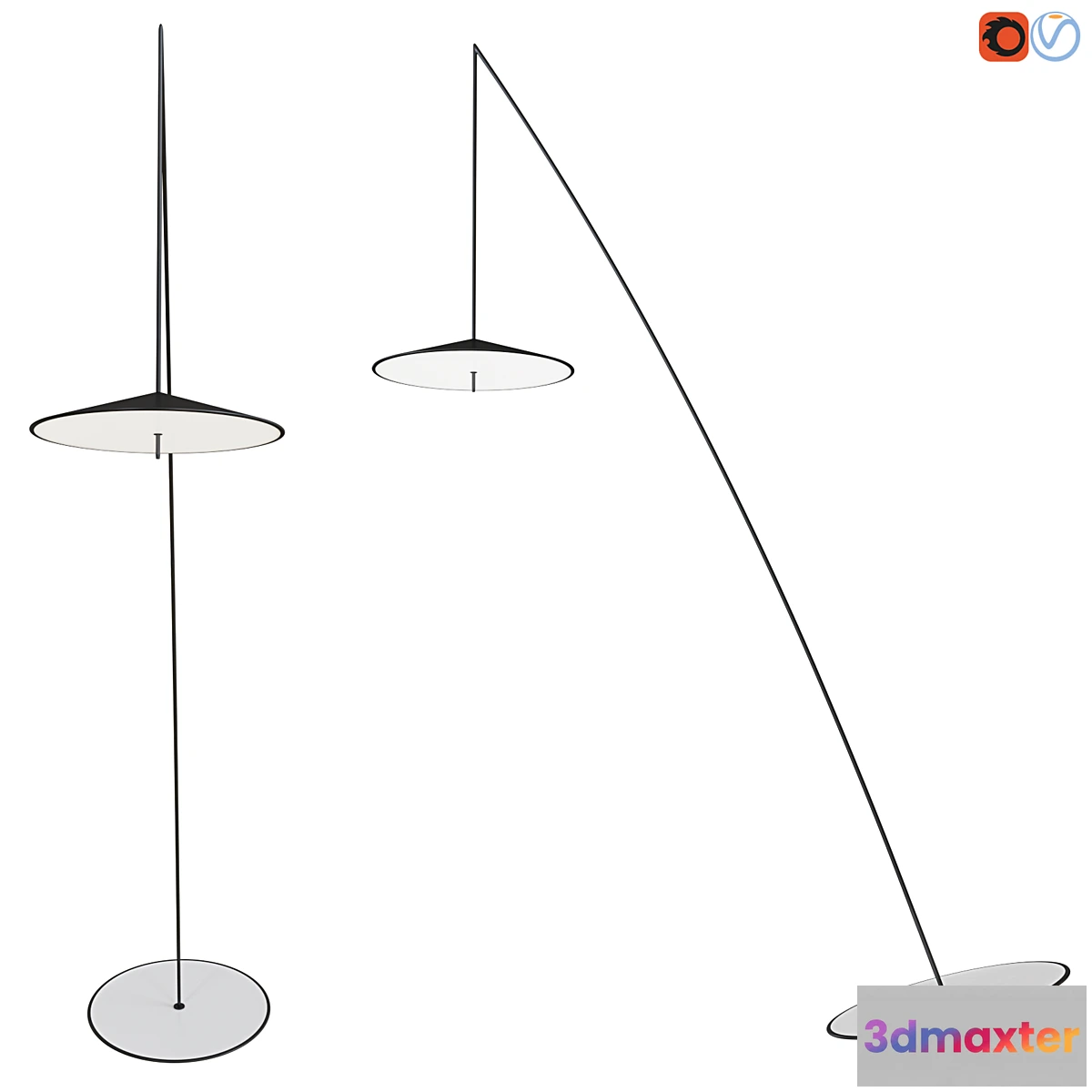 1340846 - LED floor lamp MAUNO Lampatron 3D Max