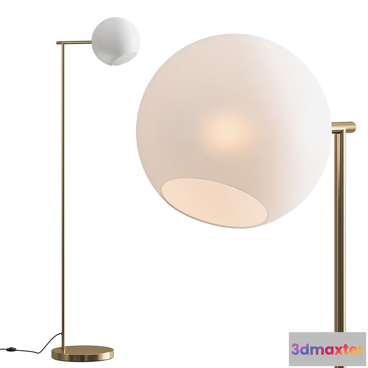 1346764 - West Elm Staggered Glass Floor Lamp 3D Max