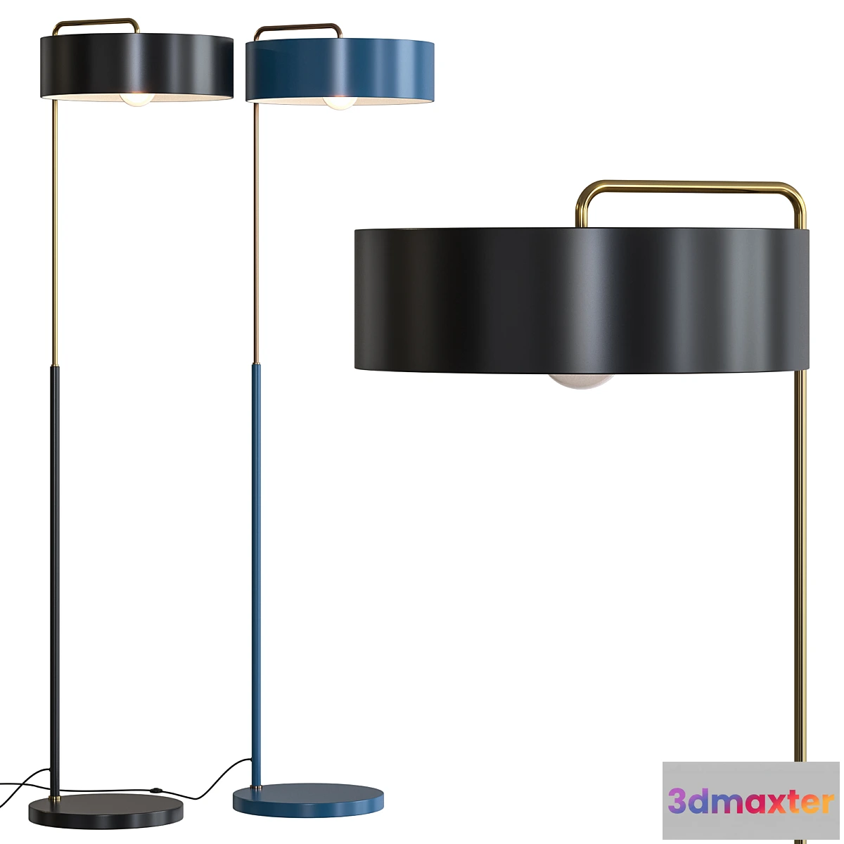 1349605 - West Elm Library Floor Lamp 3D Max
