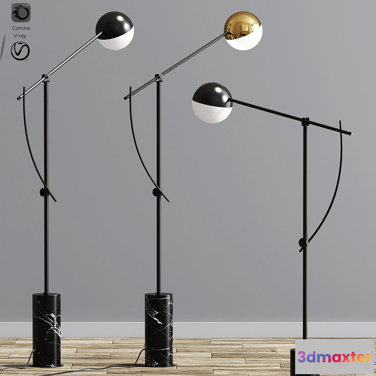 1351736 - Northern Lighting Balancer Floor Lamp 3D Max
