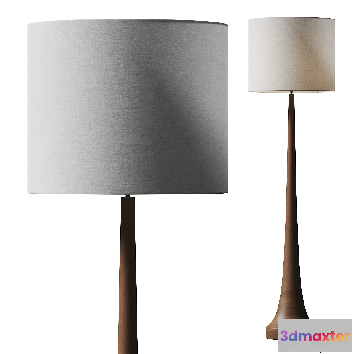 1353862 - Rose and Gray Mango Wood Floor Lamp 3D Max