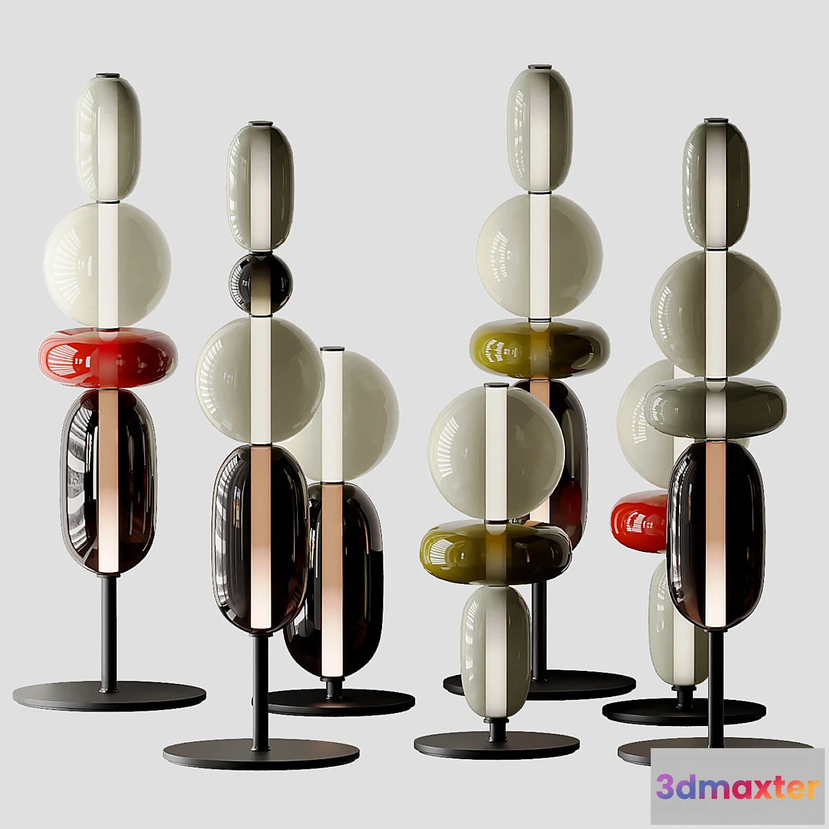 1355281 - PEBBLES FLOOR LIGHT from Bomma 3D Max