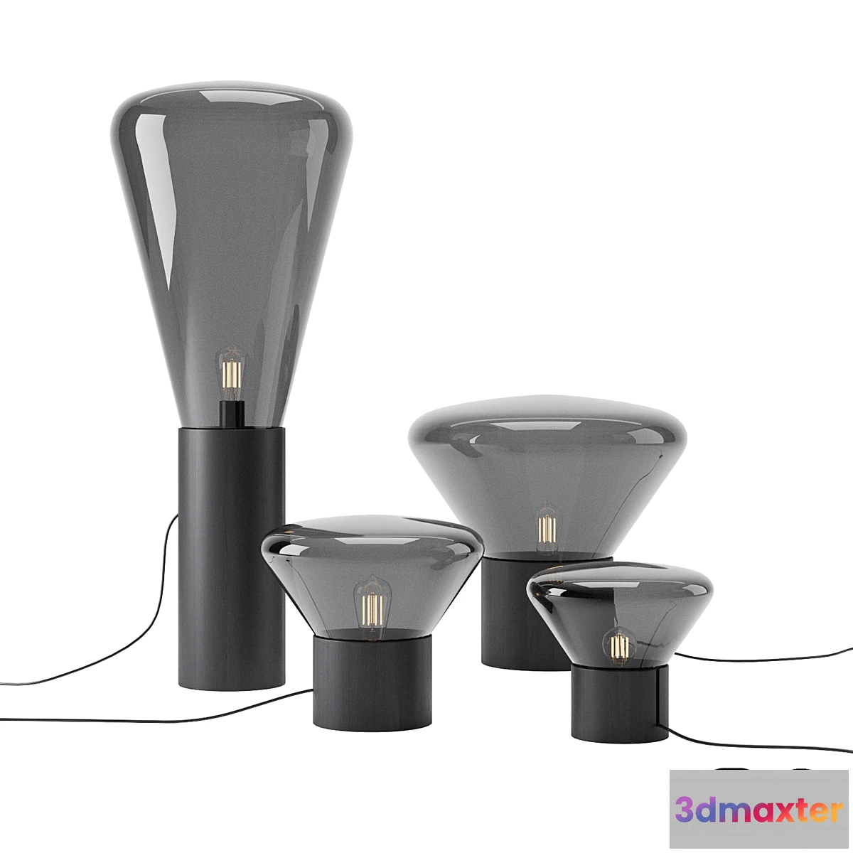 1355297 - Muffins Black Oak Lamp by Brokis 3D Max