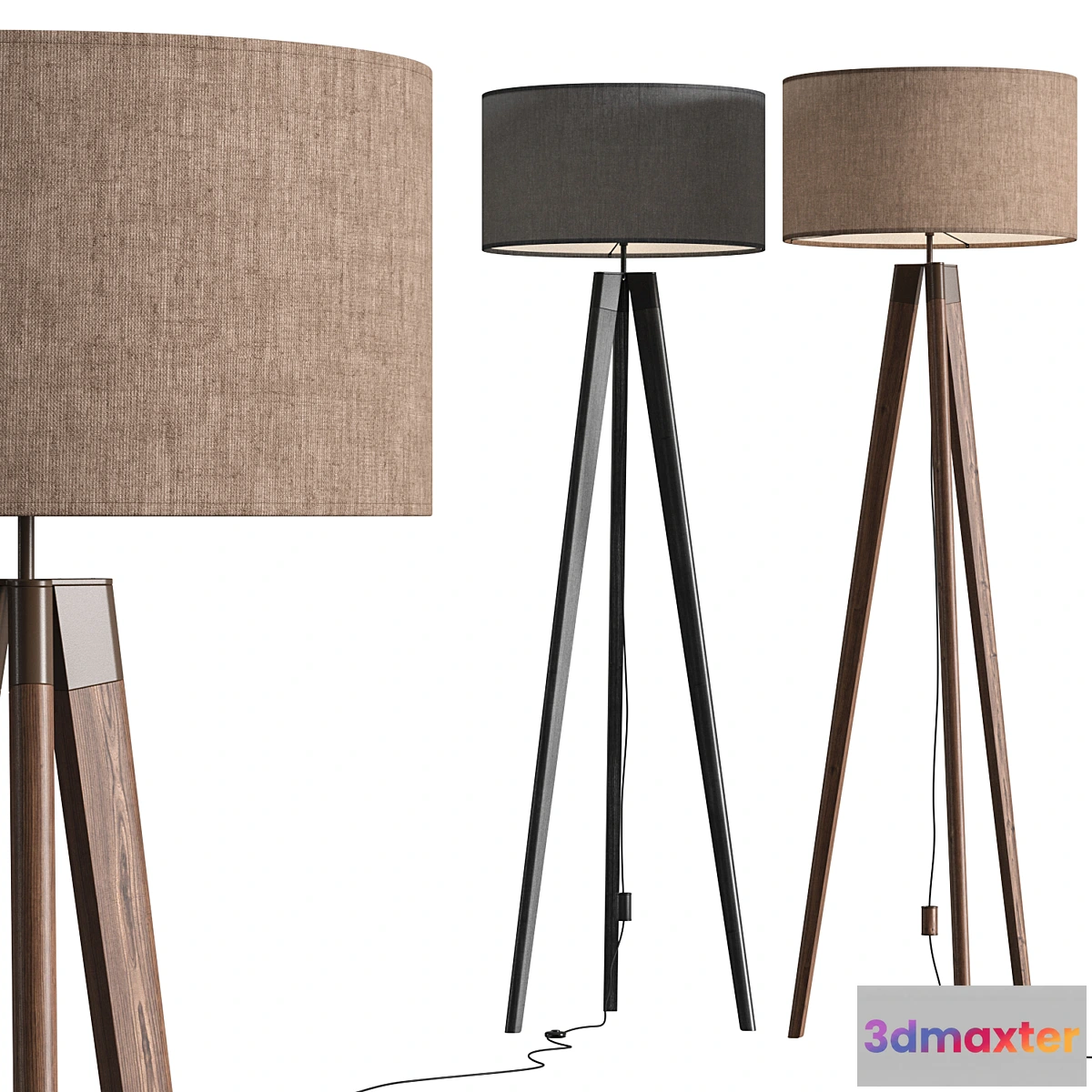 1356345 - Dema Edgar Tripod Floor Lamp 3D Max